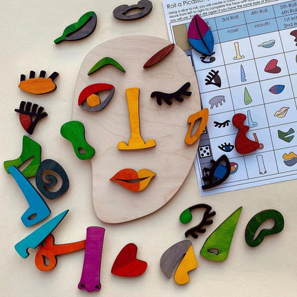 Human Face Detachable Art Wooden Puzzle
