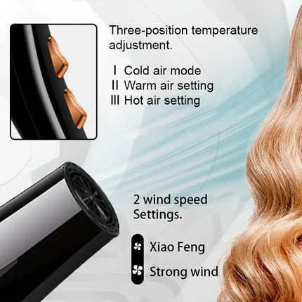 European Standard High-Power Hair Dryer with EU Plug, Includes Additions