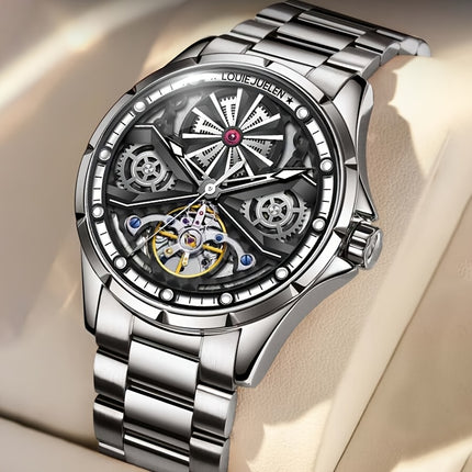 Men's & Women's Vintage Automatic Mechanical Watch with Stainless Steel Case &, Multi-Dial Chronograph