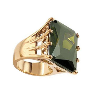 Square Zircon Crystal Womens Ring