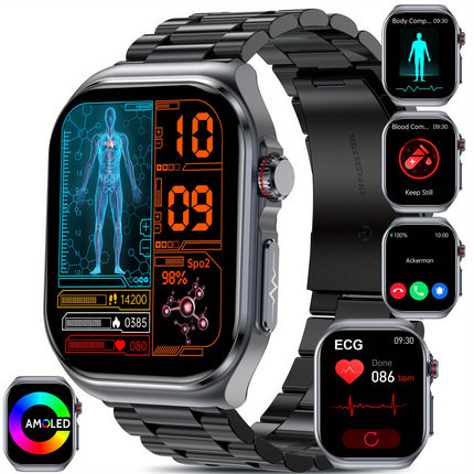 2026 New Smartwatch for Women Men, 5.18cm AMOLED Screen, 530mAh Long-Last Battery, BT 5.3 Calls,