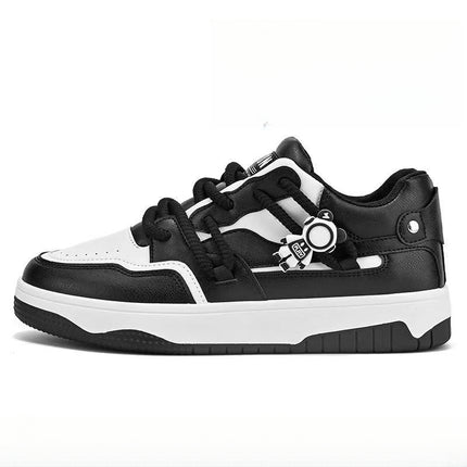 Men's Chunky Skate Shoes 2025 Summer  Low-Top PU Sneakers with Cushioned Insole & PVC