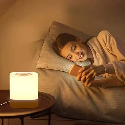 1 Rechargeable Touch Night Light with Adjustable Brightness, Suitable for Bedroom, Bathroom