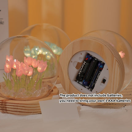 10pcs Tulip Night Light Set - Bedroom Artistic Floral Decoration, Luminous Tabletop Embellishment