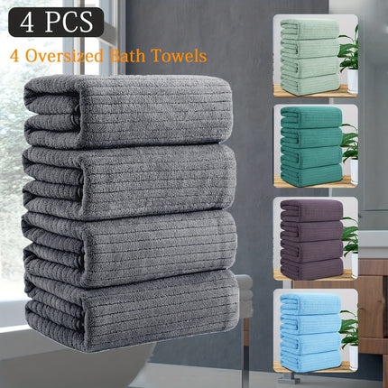 4 Pack Oversized Bath Towels Set, 35"x70" Extra Large Towel Microfiber