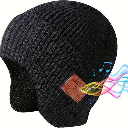 Wireless Beanie Hat With Headphones, Built-in Microphone And Stereo Speakers