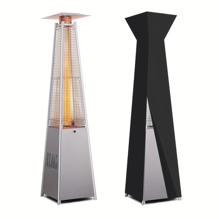 HOME Outdoor Patio Heaters for Outdoor Use, 48000 BTU Pyramid Patio Heater with Cover &