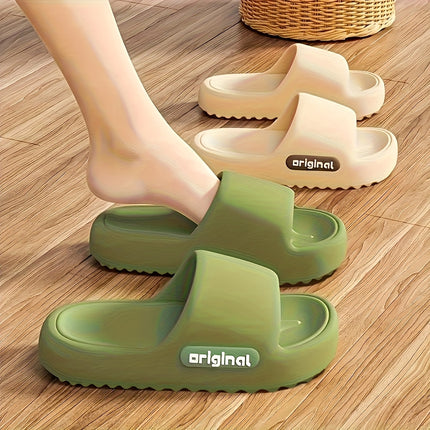 4 pcs set Men'S And Women'S Comfortable EVA Non-Slip Sandals - Featuring a Minimalist Striped Design