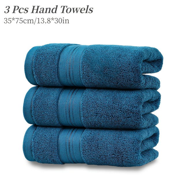 3pcs Soft & Absorbent Hand Towels - 35.05x76.2cm, Quick-Drying, Thickened for Bathroom