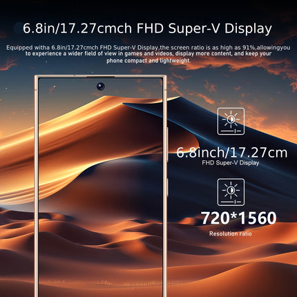 S25 Ultra Android 5G Smartphone Compatible for - Unlocked Dual Phone System (6.8”/8GB+128GB + 3.5”/3GB+64GB)