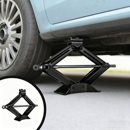 2 Ton Heavy Duty Scissor Jack - 4.2 to 38.1 cm Lift, Manual Car Jack with Handle