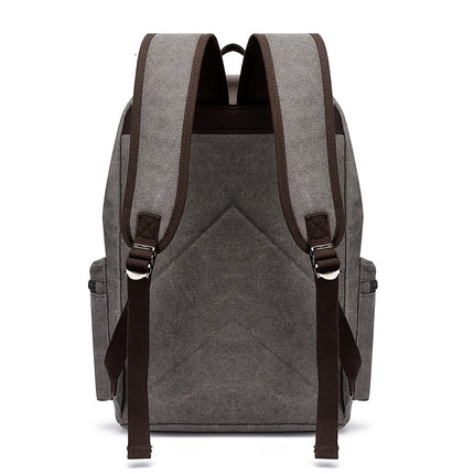 1pc Trendy Retro Canvas Computer Bag Backpack, Student School Bag, Retro Casual Backpack,