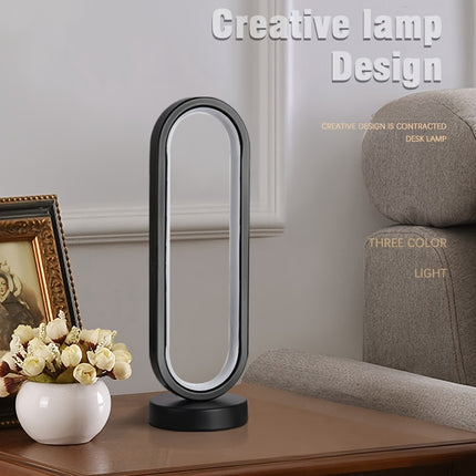 New Runway Circular LED Table Lamp, a Touch of Luxury for Bedroom Ambiance, USB Dimmable Bedside Light