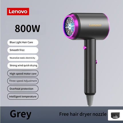 Lenovo Hair Dryer, Fast Drying, Multi-Speed Settings, Hot & Cold Air Switch, Low Noise, Overheat Protection,