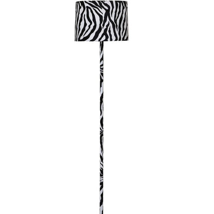 59" White Bedside Table Lamp With White Drum Shade