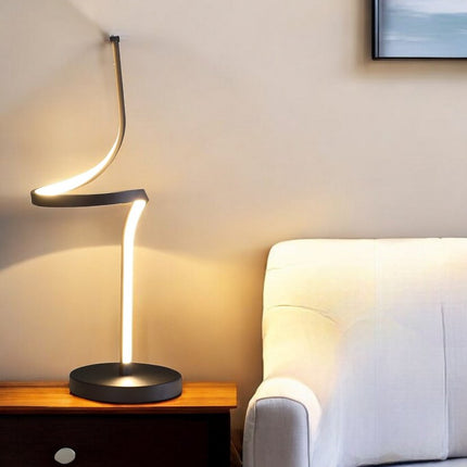 22" Black Bedside Led Table Lamp