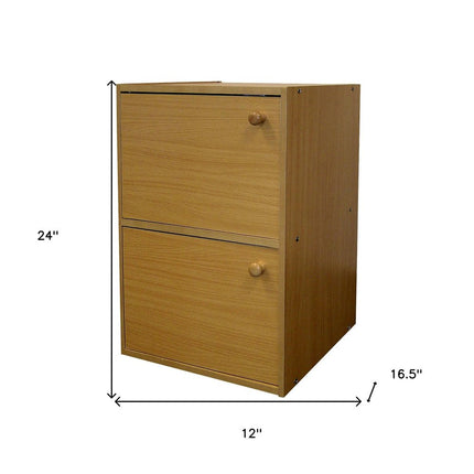 24" Natural Wood Bookcase