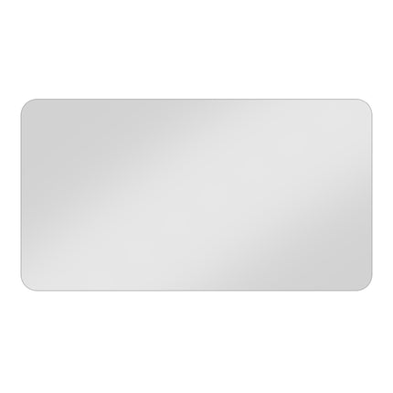 Modern Frameless Bathroom Vanity Mirror Wall-Mounted Anti-Fog Waterproof 5mm Silver Glass R50 Rounded Corner Clear
