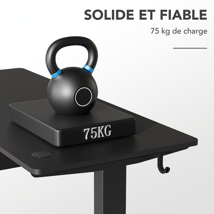 Black Electric Office Desk | Height Memory Function, Silent Motor, Modular Design