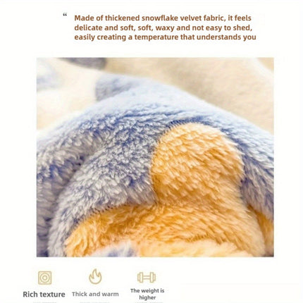 Extra Thick Sherpa Quilted Comforter - Heavy-Duty Winter Bedding with Floral Pattern