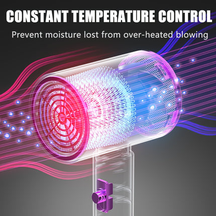 Negative Ion Hair Dryer, High-Speed Blower for Quick Drying, Features 3 Speed Settings with Low Noise,