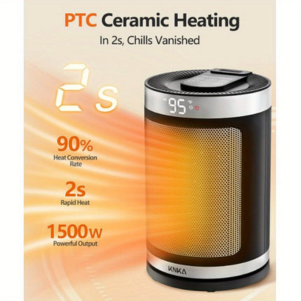 Heaters for Indoor Use, Portable Electric Heater with Thermostat