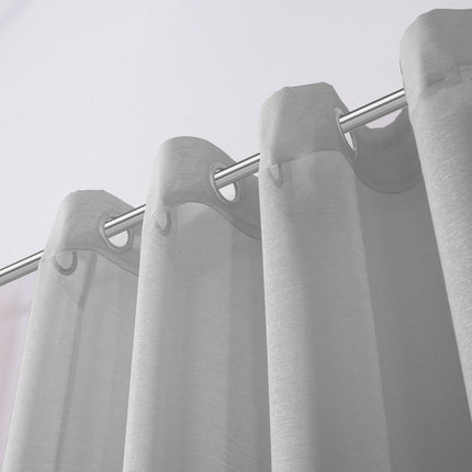 Set of Two 84"  Silver Solid Modern Window Panels
