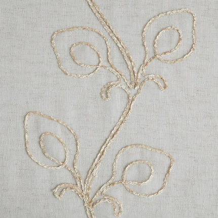 Set of Two 96" Beige Boho Embroidered Window Panels
