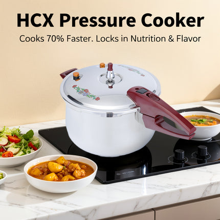 24cm 7L Multi-Functional Food Grade Stainless Steel Pressure Cooker with, 100 PSI Bottom