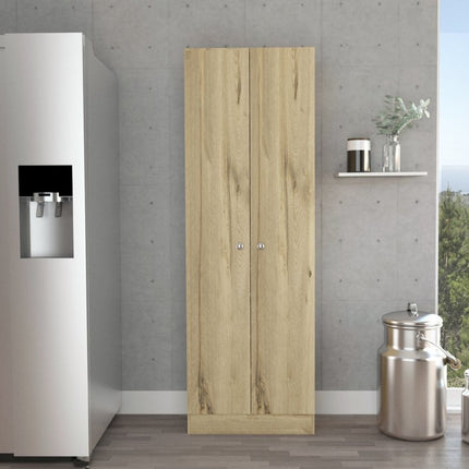 71" Oak Wood Pantry Or Storage Closet