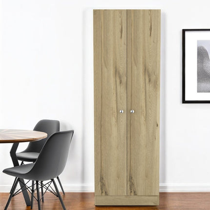 71" Oak Wood Pantry Or Storage Closet