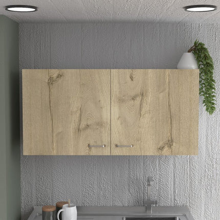 39" White And Light Oak Standard Accent Cabinet With One Shelf