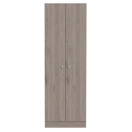 71" Light Gray Wood Pantry Or Storage Closet