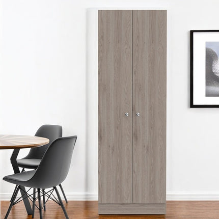 71" Light Gray Wood Pantry Or Storage Closet
