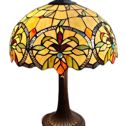 23" Dark Brown Metal Two Light Candlestick Table Lamp With White Shade