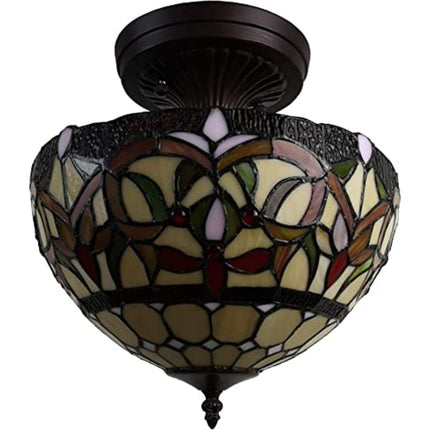 Red And White Unique Statement Two Light Glass Dimmable Chandelier With Red And White Shades