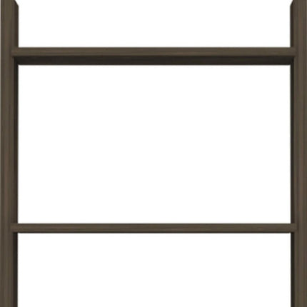 70" Brown Five Tier Ladder Bookcase with A Drawer