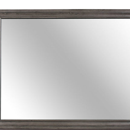 37" Gray Wood Framed Accent Mirror