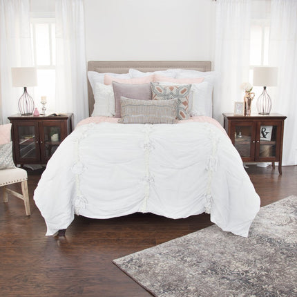 92" X 106" White Cotton Quilt