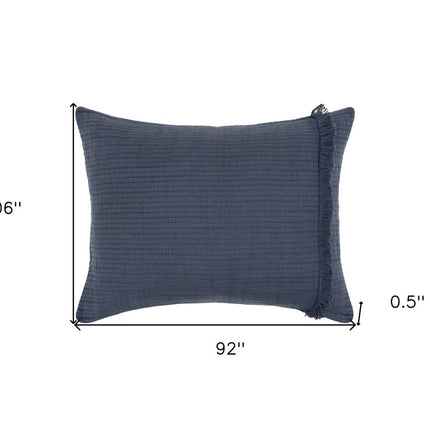 Indigo Checkered King Quilt