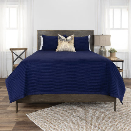 Indigo Geometric King Quilt