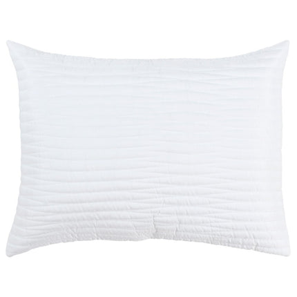 92" X 106" White Geometric Cotton Quilt