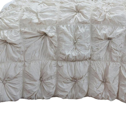 Natural Twin Cotton Blend Washable Polyester Down Alternative Comforter Set With Two Shams