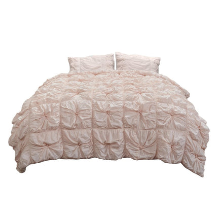 Pink Twin Cotton Blend Washable Polyester Down Alternative Comforter Set With Sham