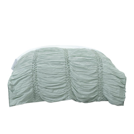 92" X 106" Blue Striped Cotton Quilt
