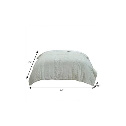 92" X 106" Ivory Cotton