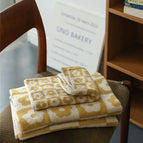 Plaid flower yellow / 34x76cm / 1pcs