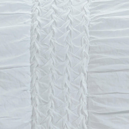 White Geometric Queen Quilt