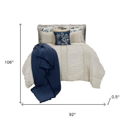 Ivory Geometric King Quilt