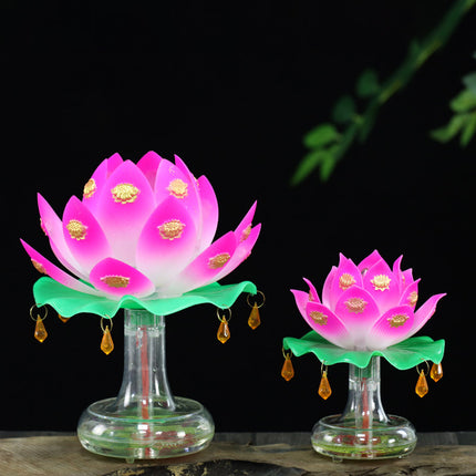 Plug-in Led Buddhist Hall Household Changming Water Seat Lotus Lamp